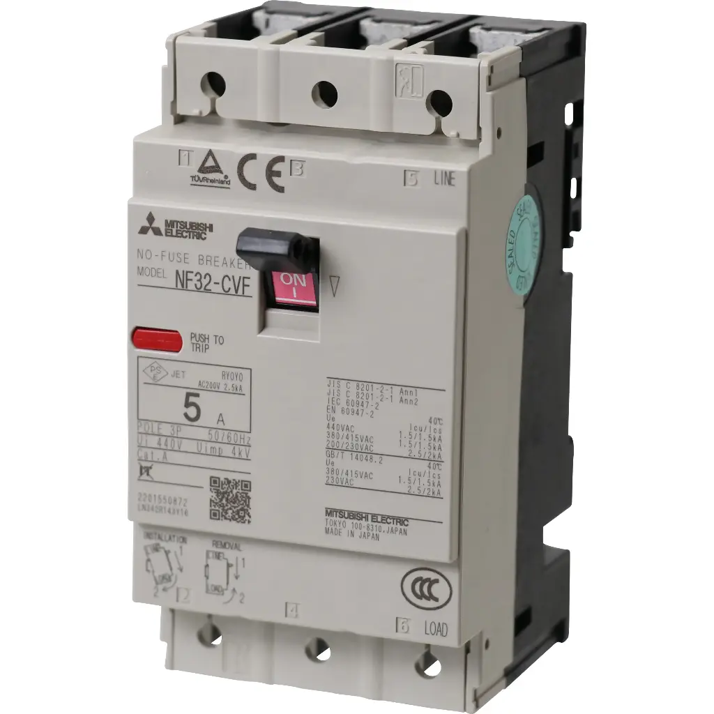 MITSUBISHI/FA MCCB 3 POLE 5 AMP (IEC60947-2) (New)